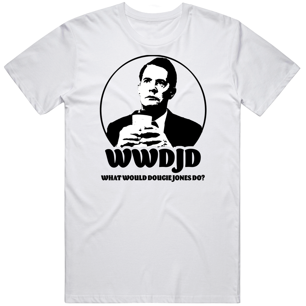 Wwdjd What Would Dougie Jones Do Twin Peaks Fan Men’s 100% Cotton White T Shirt Wwdjd What Would Dougie Jones Do Twin Peaks Fan Men’s 100% Cotton White T Shirt