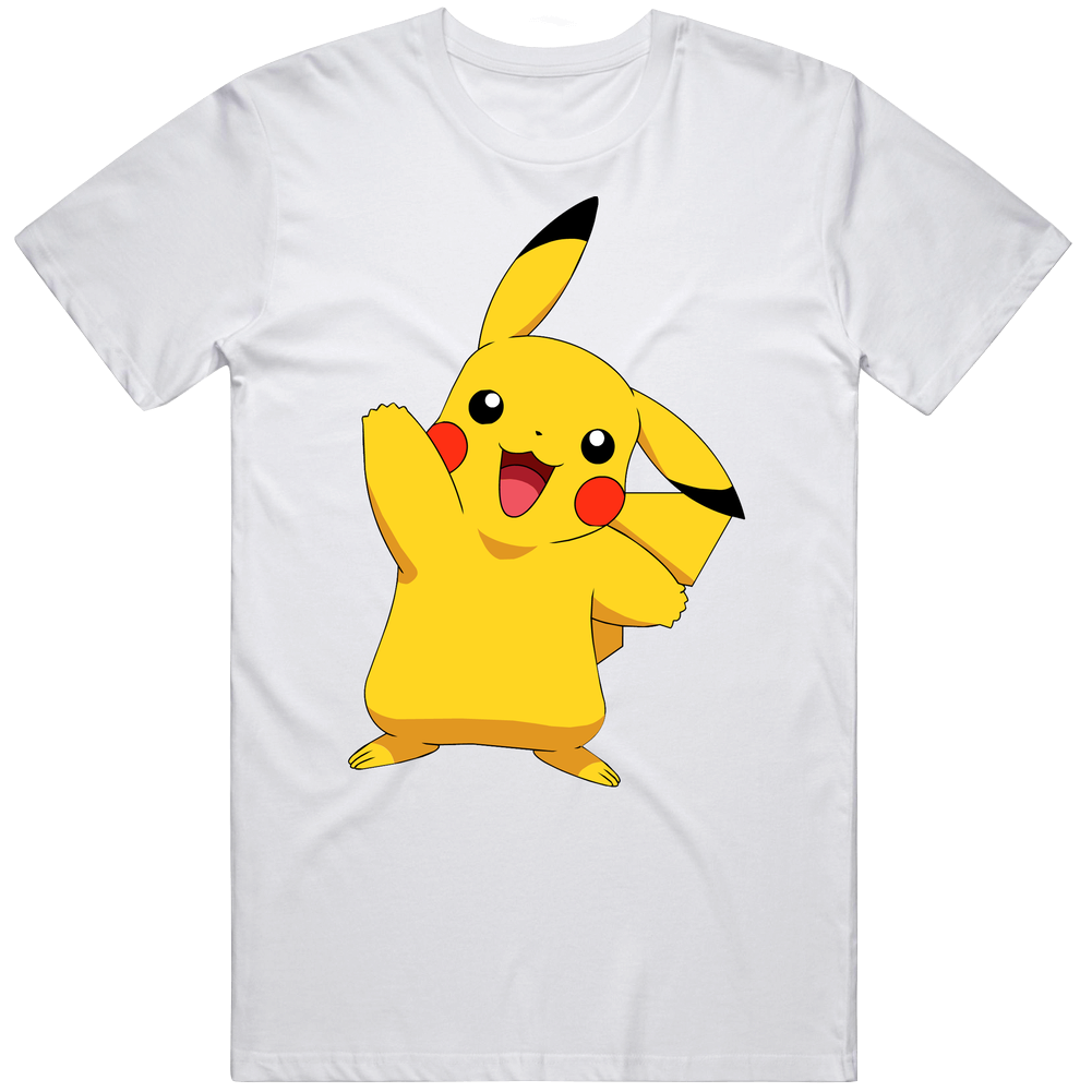 Pikachu Pokemon Video Game Character Men’s 100% Cotton White T Shirt Pikachu Pokemon Video Game Character Men’s 100% Cotton White T Shirt