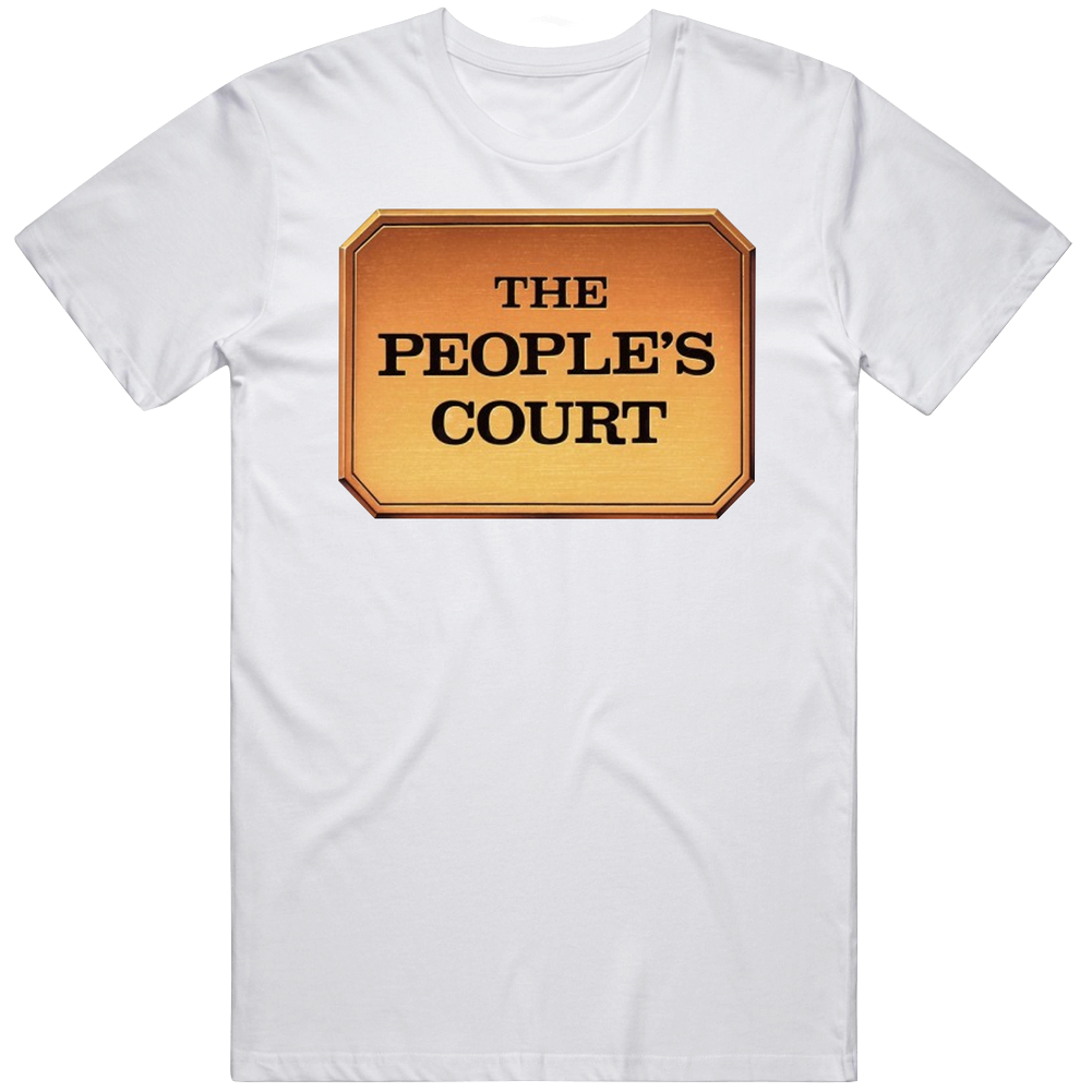 The People's Court Retro 80s Tv Show Logo Fan Men’s 100% Cotton White T Shirt The People's Court Retro 80s Tv Show Logo Fan Men’s 100% Cotton White T Shirt