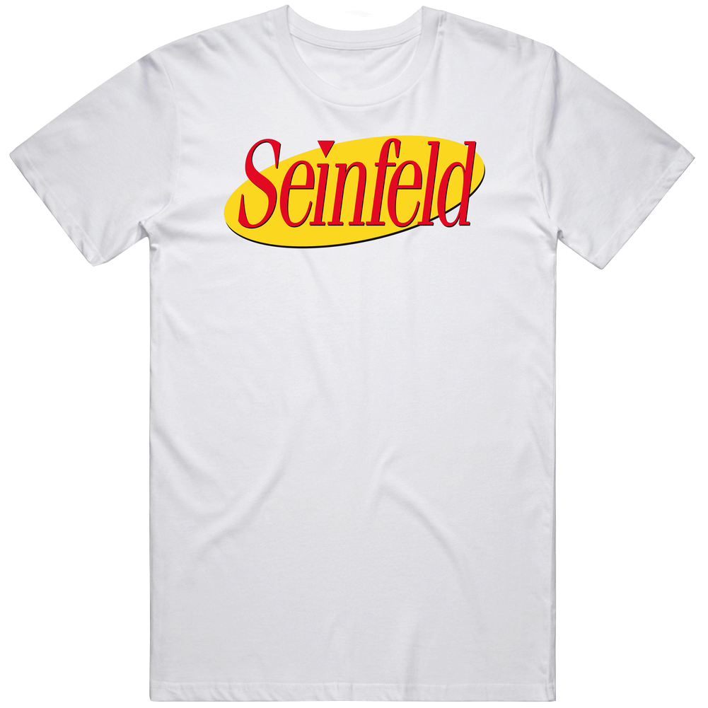 Seinfeld Retro 80s Tv Show Logo Fan Men’s 100% Cotton White T Shirt Seinfeld Retro 80s Tv Show Logo Fan Men’s 100% Cotton White T Shirt