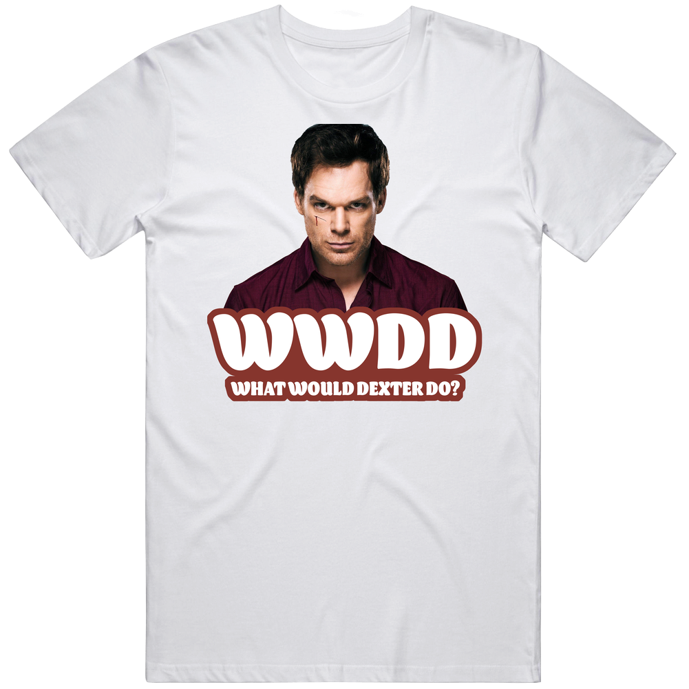Wwdd What Would Dexter Do Fan Men’s 100% Cotton White T Shirt Wwdd What Would Dexter Do Fan Men’s 100% Cotton White T Shirt