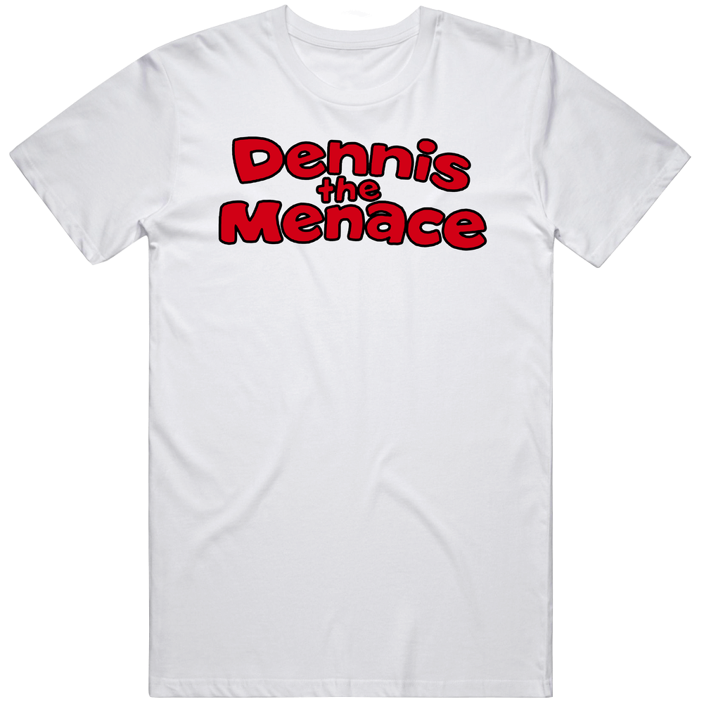 Dennis The Menace Retro 80s Tv Show Logo Fan Men’s 100% Cotton White T Shirt Dennis The Menace Retro 80s Tv Show Logo Fan Men’s 100% Cotton White T Shirt