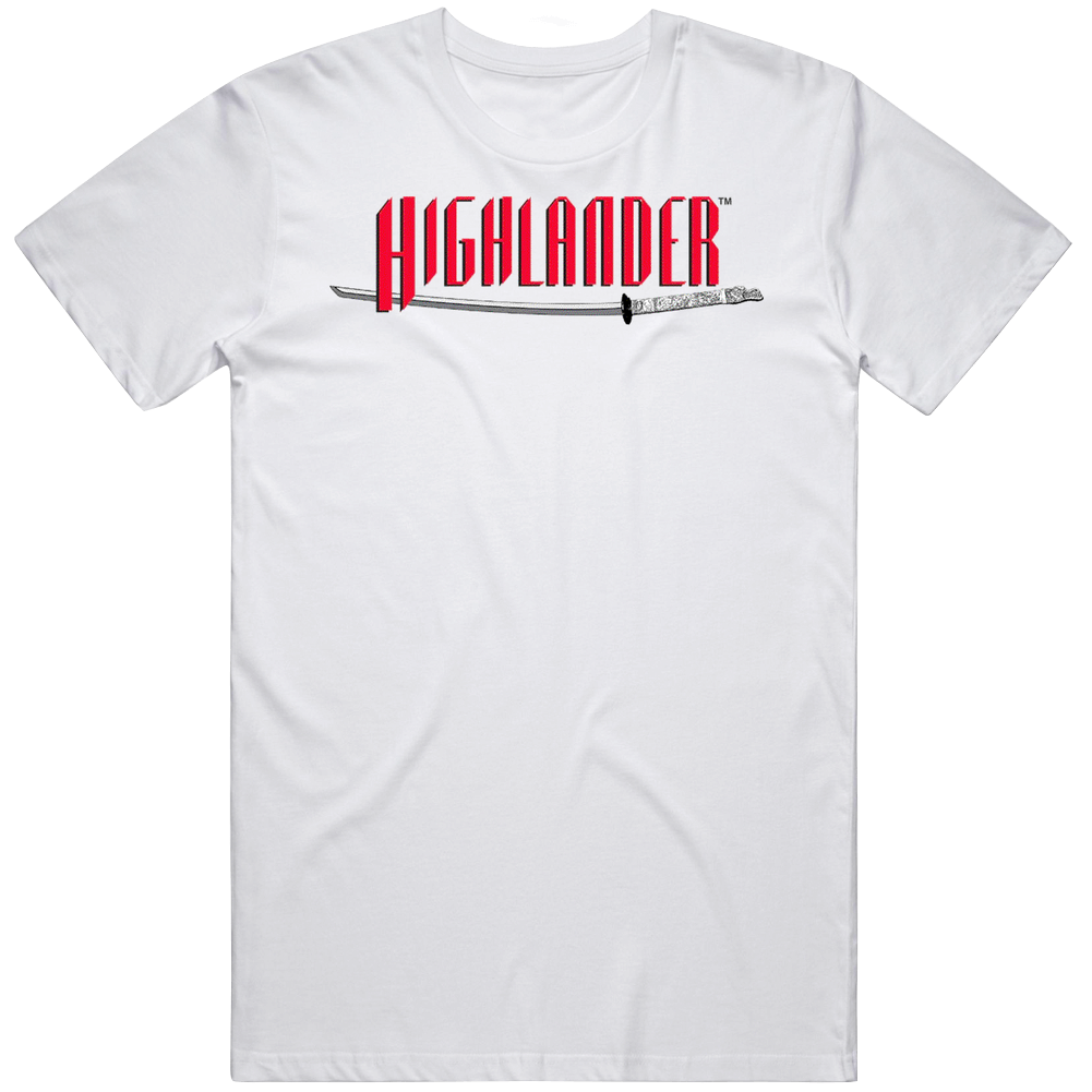 Highlander 90s Tv Show Action Men’s 100% Cotton White T Shirt Highlander 90s Tv Show Action Men’s 100% Cotton White T Shirt