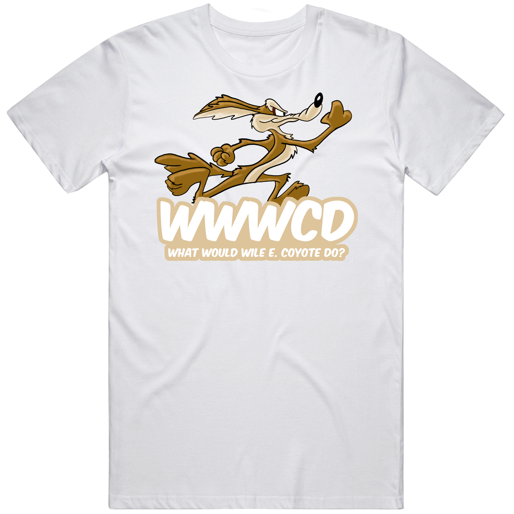 Wwwcd What Would Wile E. Coyote Do Looney Tunes Fan Men’s 100% Cotton White T Shirt Wwwcd What Would Wile E. Coyote Do Looney Tunes Fan Men’s 100% Cotton White T Shirt