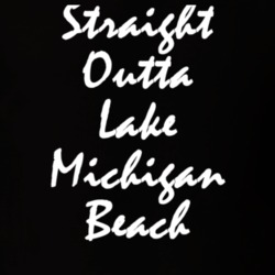 Lake Michigan Beach Michigan Straight Outta Hip Hop Parody T Shirt 2273427