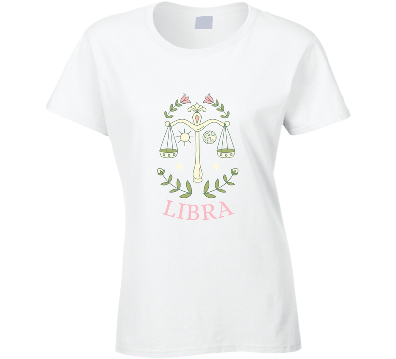 Libra Zodiac Sign Ladies T Shirt