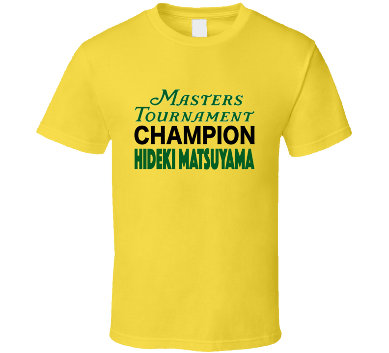 Hideki Matsuyama Masters Tournament Champion Pga Gift T Shirt