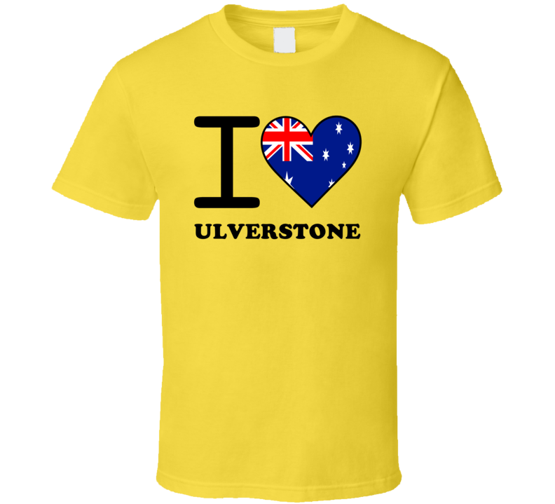 I Love Ulverstone Australia Heart Flag Cool T Shirt I Love Ulverstone Australia Heart Flag Cool T Shirt