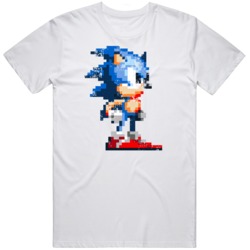 Sonic The Hedgehog 8 Bit Character Sonic Retro Video Game Fan Distressed T Shirt 38058500