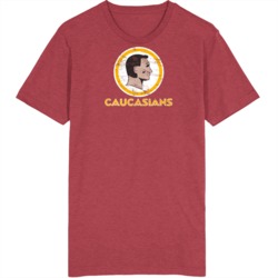 Washington Caucasians Distressed Racial Football T Shirt 38122713