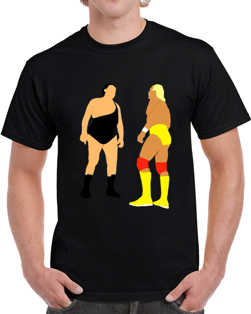Hulk Hogan Andre The Giant The Stare WWF Wrestlemania III 3 Caricature Wrestling Fan T Shirt Hulk Hogan Andre The Giant The Stare WWF Wrestlemania III 3 Caricature Wrestling Fan T Shirt