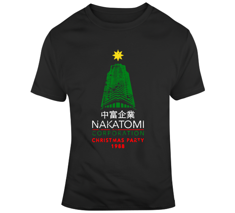 Nakatomi Corporation Christmas Party Tower Die Hard Movie Distressed T Shirt Nakatomi Corporation Christmas Party Tower Die Hard Movie Distressed T Shirt