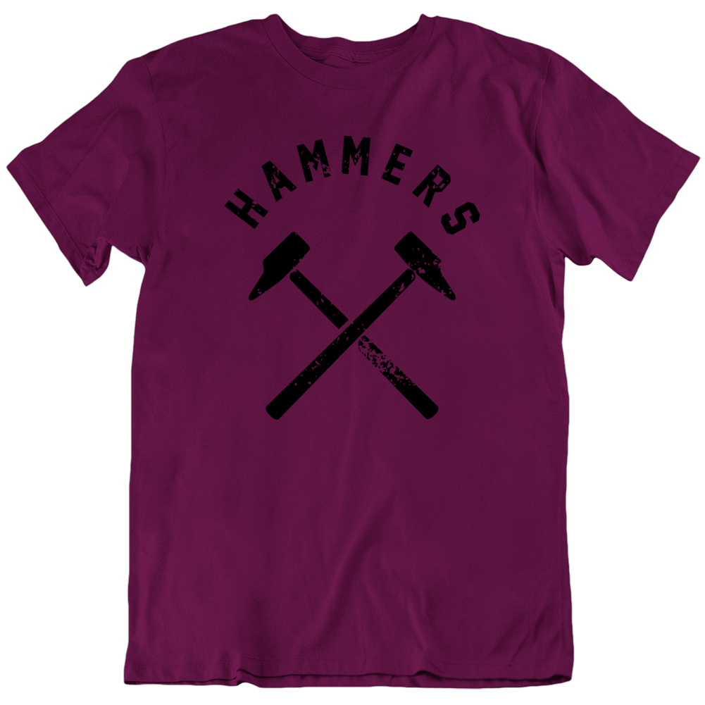 West Ham Utd Hammers Premier League Soccer Fan Distressed v2 T Shirt