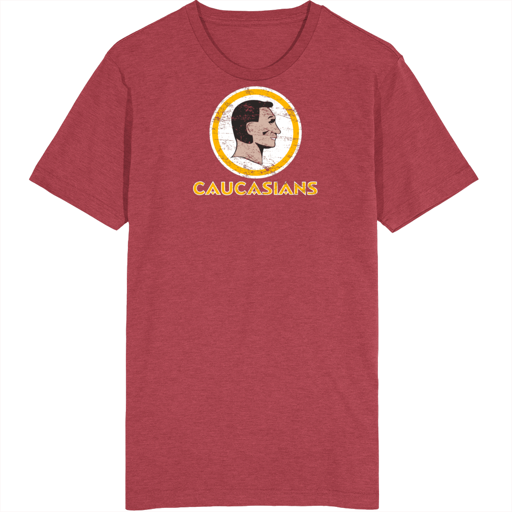 Washington Caucasians Distressed Racial Football T Shirt Washington Caucasians Distressed Racial Football T Shirt