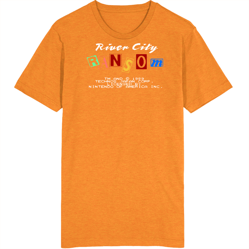 River City Ransom Logo NES Video Game Fan Distressed T Shirt River City Ransom Logo NES Video Game Fan Distressed T Shirt