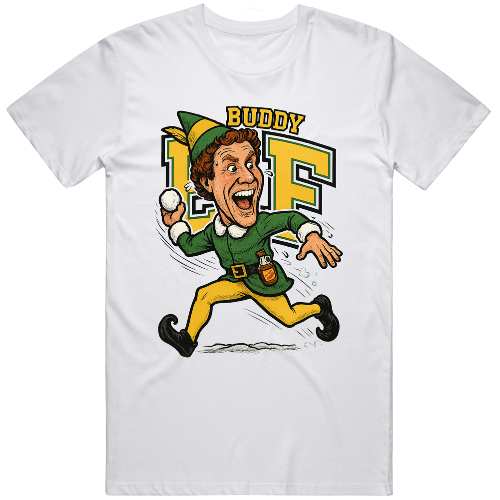 Classic Christmas Caricature Buddy ELF Movie Fan T Shirt