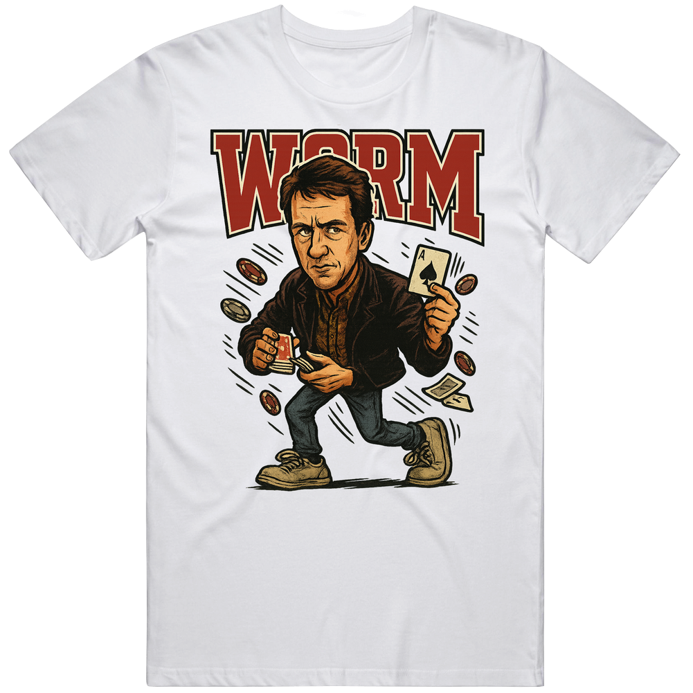 Classic Cult Movie Rounders Worm Caricature Movie Fan T Shirt