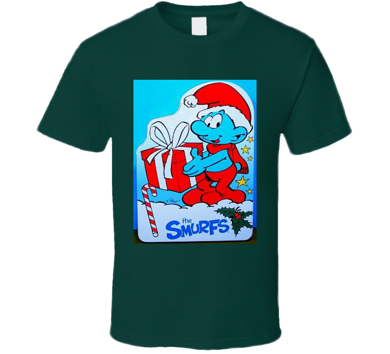 The Smurfs Cartoon Christmas Tshirt The Smurfs Cartoon Christmas Tshirt
