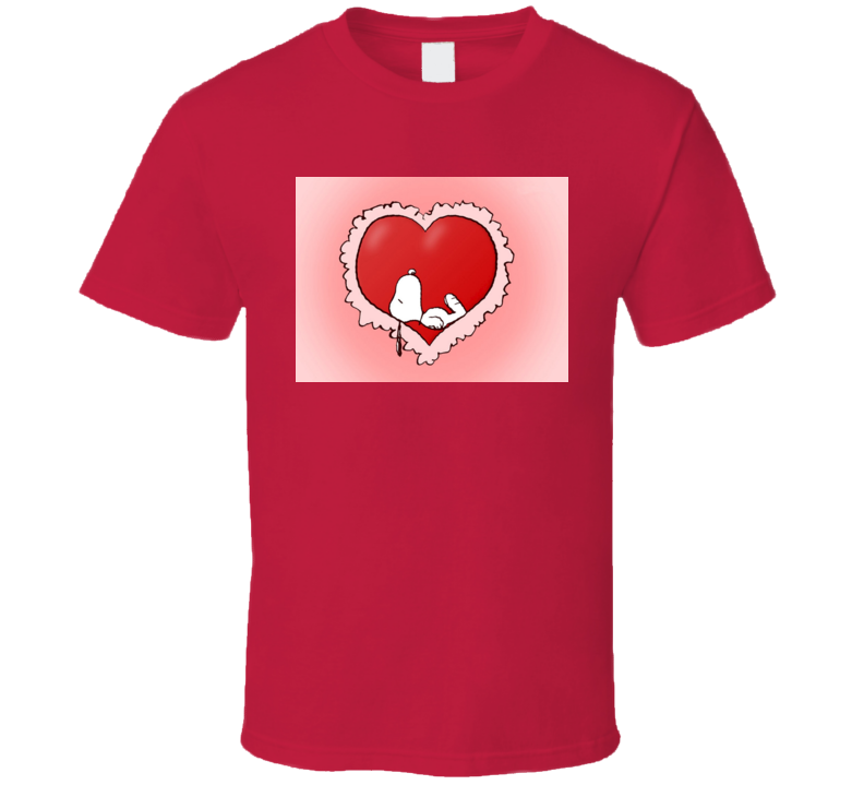 Snoopy Valentines Dreams - Charlie Brown Peanuts Tshirt Snoopy Valentines Dreams - Charlie Brown Peanuts Tshirt