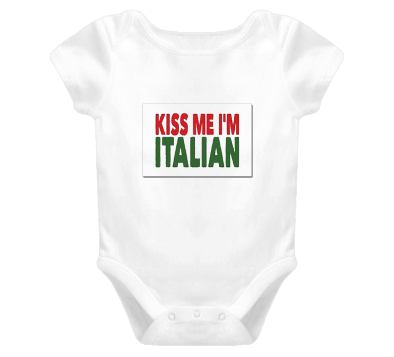 Kiss Me I'm Italian Baby One Piece Kiss Me I'm Italian Baby One Piece