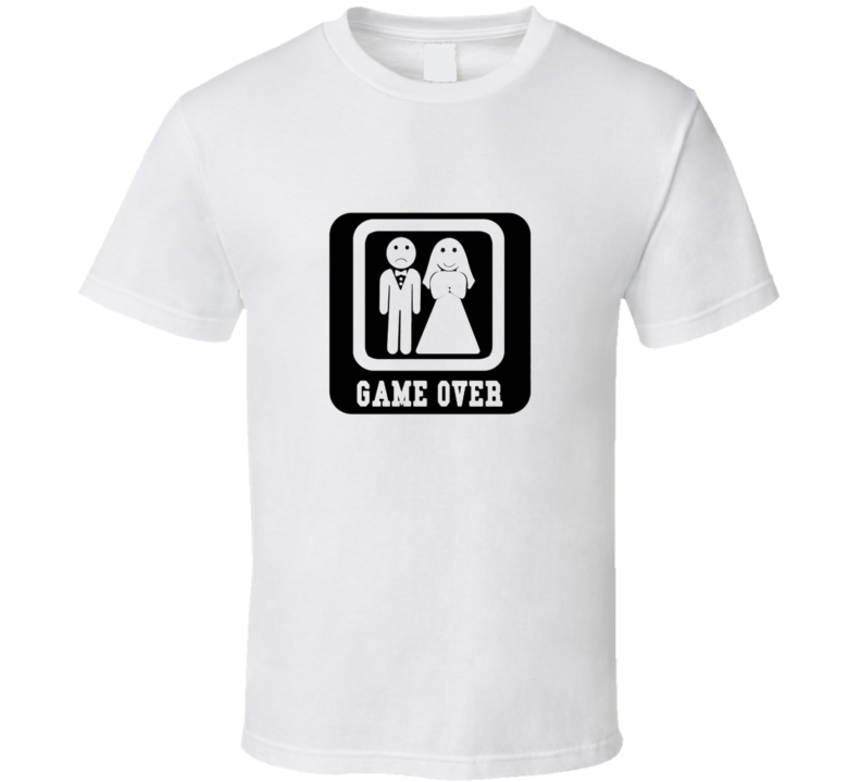 Game Over Bride & Groom Funny Tshirt Game Over Bride & Groom Funny Tshirt