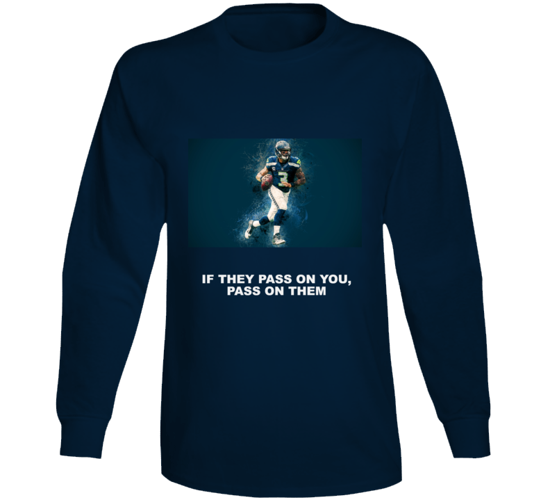 Russell Wilson Nfl Football Player Quote Long Sleeve Russell Wilson Nfl Football Player Quote Long Sleeve