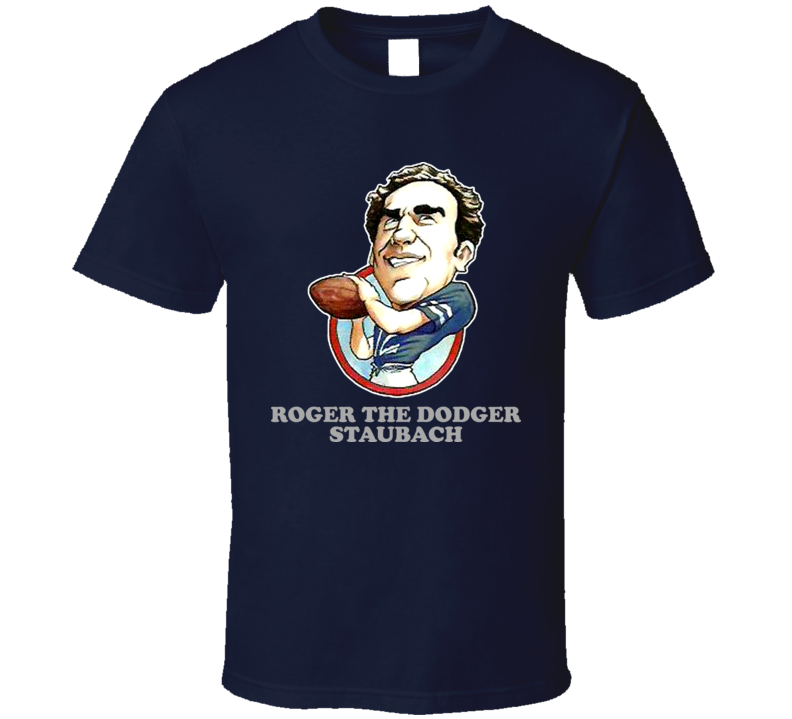 Roger Staubach Dallas Football Retro Caricature T Shirt Roger Staubach Dallas Football Retro Caricature T Shirt