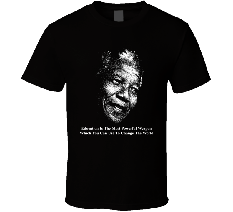 Nelson Mandela South Africa Humanitarian Quote Black Political T Shirt Nelson Mandela South Africa Humanitarian Quote Black Political T Shirt