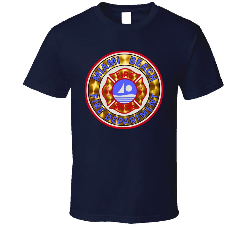 Miami South Beach Fire Department Firefighter T Shirt