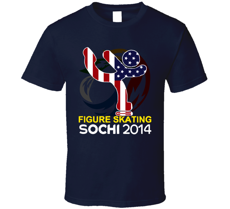 Sochi 2014 Winter Olympics Team USA Figure Skating Navy T Shirt Sochi 2014 Winter Olympics Team USA Figure Skating Navy T Shirt