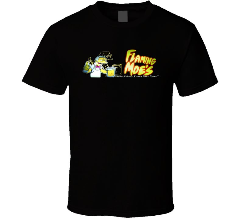 Flaming Moe's Cartoon Character T Shirt Flaming Moe's Cartoon Character T Shirt