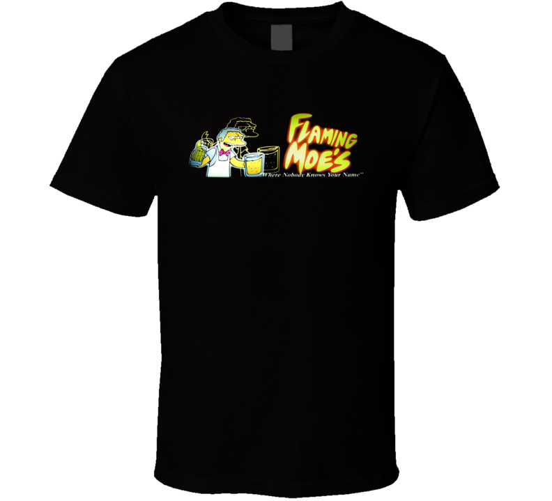 Flaming Moe's Cartoon Character T Shirt