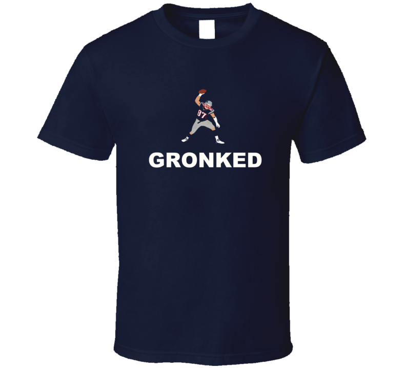Gronkowski Gronke New England Small Silhouette Football T Shirt Gronkowski Gronke New England Small Silhouette Football T Shirt
