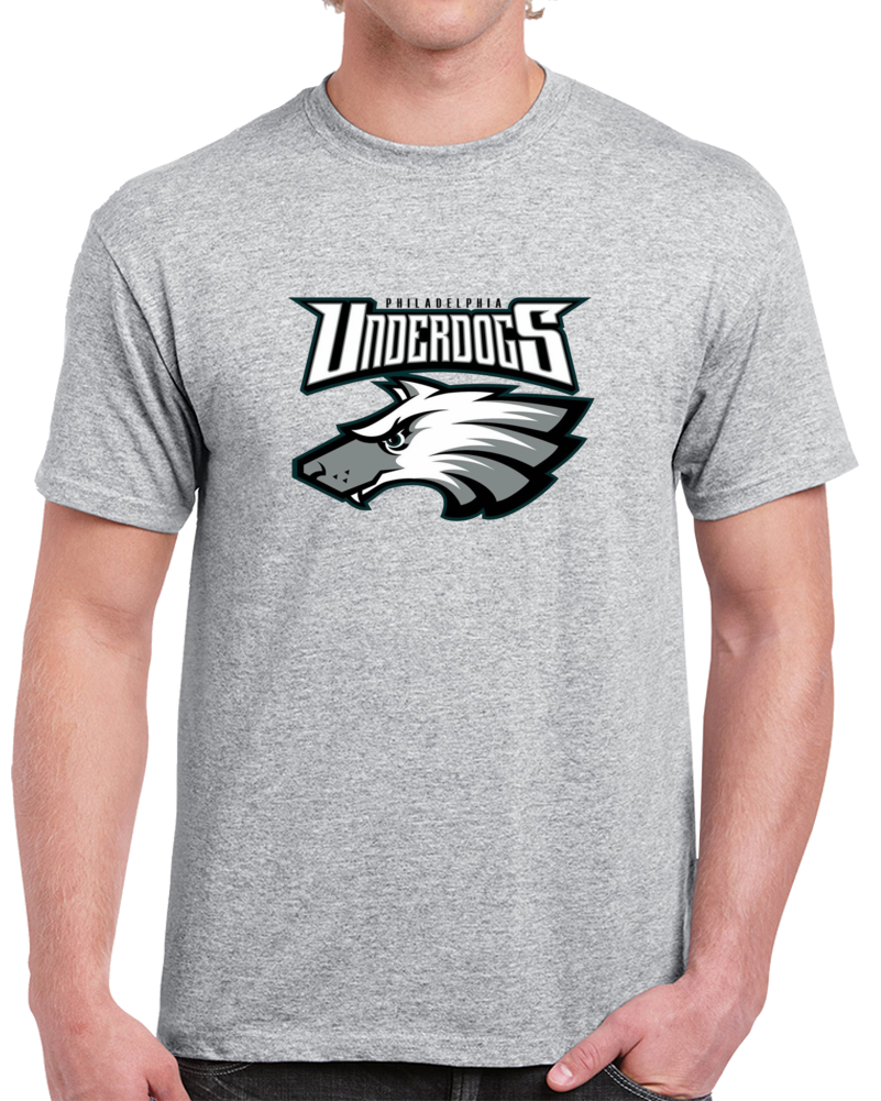 Philadelphia Underdogs Champions Hybrid Logo Football T Shirt Philadelphia Underdogs Champions Hybrid Logo Football T Shirt