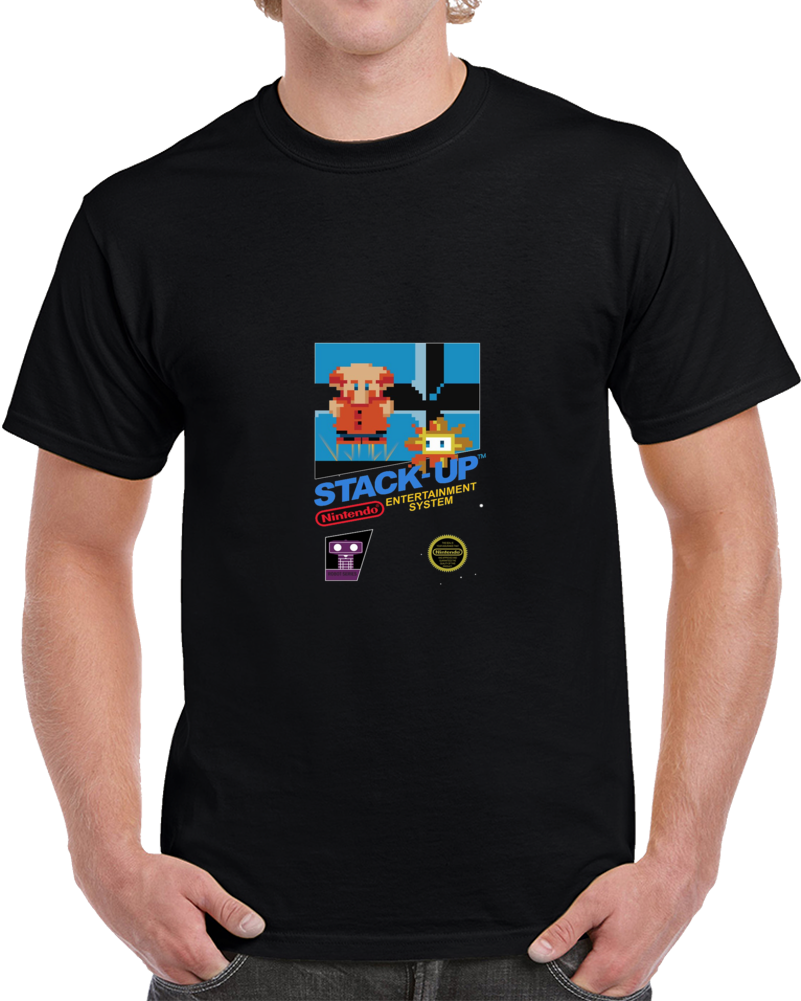 Stack-up Nintendo Classic Retro Video Game T Shirt Stack-up Nintendo Classic Retro Video Game T Shirt