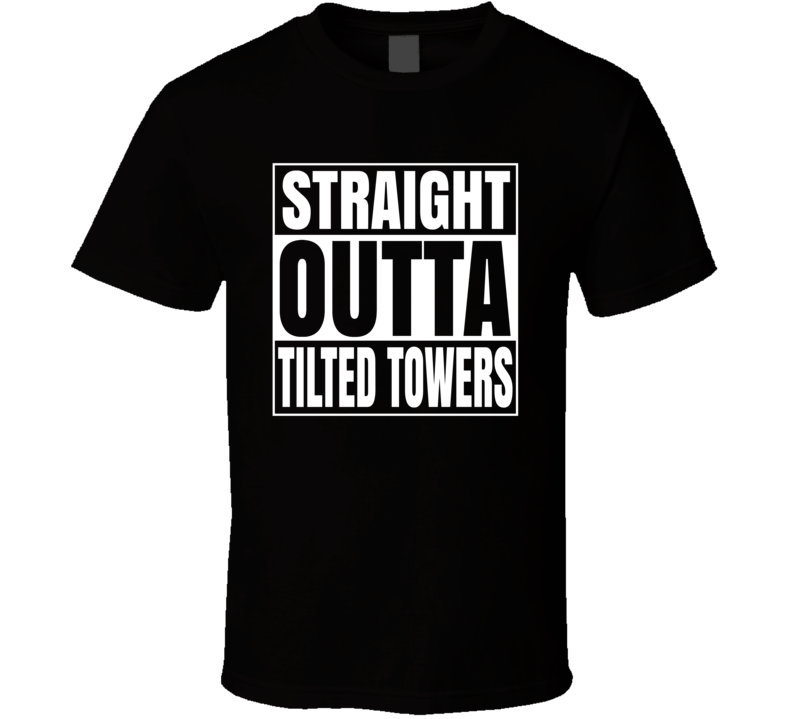 Straight Outta Tilted Towers Video Game Fortnite Gaming T Shirt