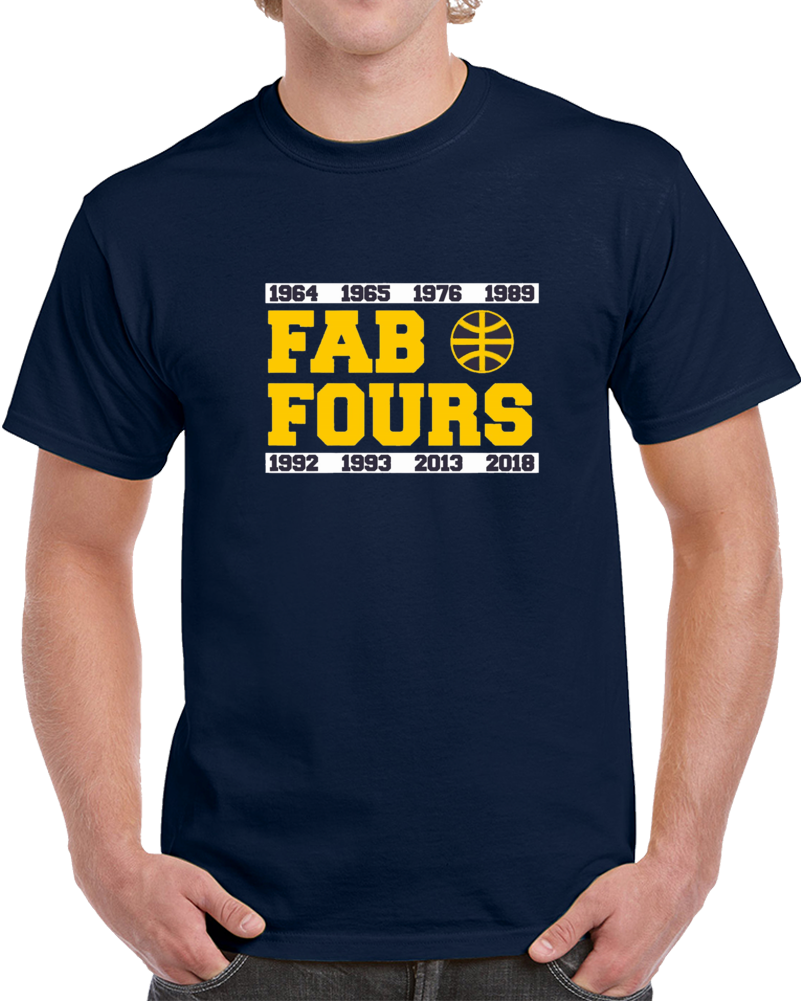 Fab Fours Michigan March Madness Wolverine Basketball T Shirt Fab Fours Michigan March Madness Wolverine Basketball T Shirt