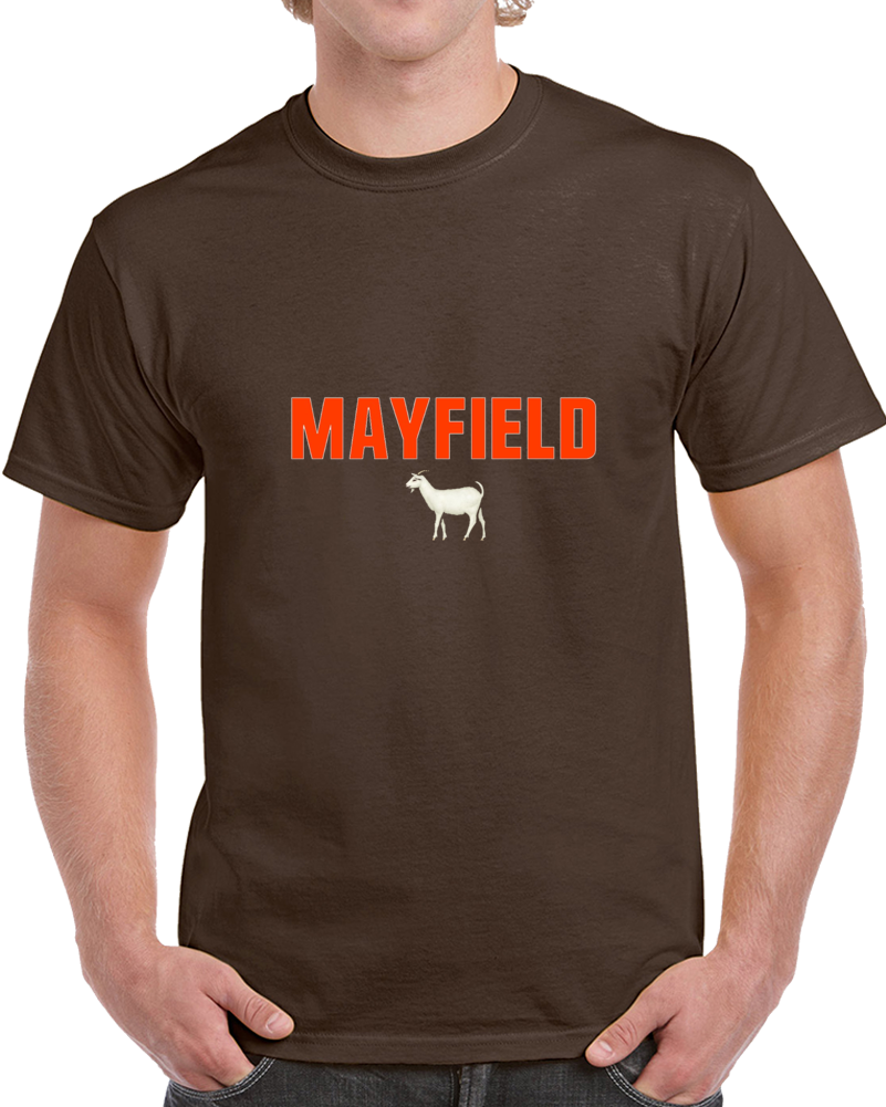 Baker Mayfield Goat Cleveland 1st Overall Draft Pick Qb Heismann Brown Football T Shirt Baker Mayfield Goat Cleveland 1st Overall Draft Pick Qb Heismann Brown Football T Shirt