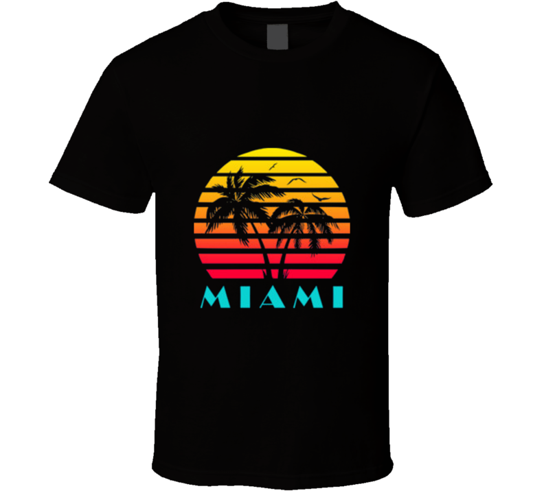 Miami Retro 80's Vintage Classic Souvenir Florida T Shirt Miami Retro 80's Vintage Classic Souvenir Florida T Shirt
