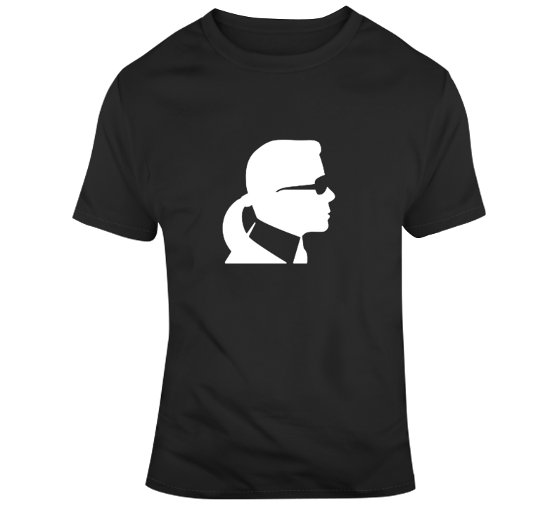 Karl Lagerfeld Silhouette Designer Tribute Memorial T Shirt Karl Lagerfeld Silhouette Designer Tribute Memorial T Shirt
