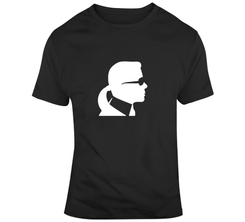 Karl Lagerfeld Silhouette Designer Tribute Memorial T Shirt