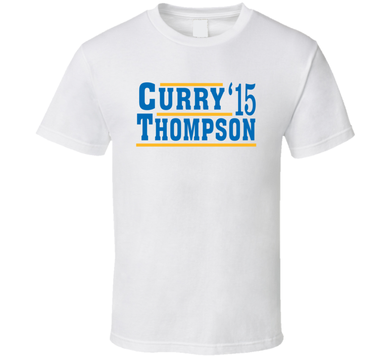 Stephen Curry Klay Thompson 2015 Golden State Election Style Champs Basketball Sports Fan T Shirt Stephen Curry Klay Thompson 2015 Golden State Election Style Champs Basketball Sports Fan T Shirt