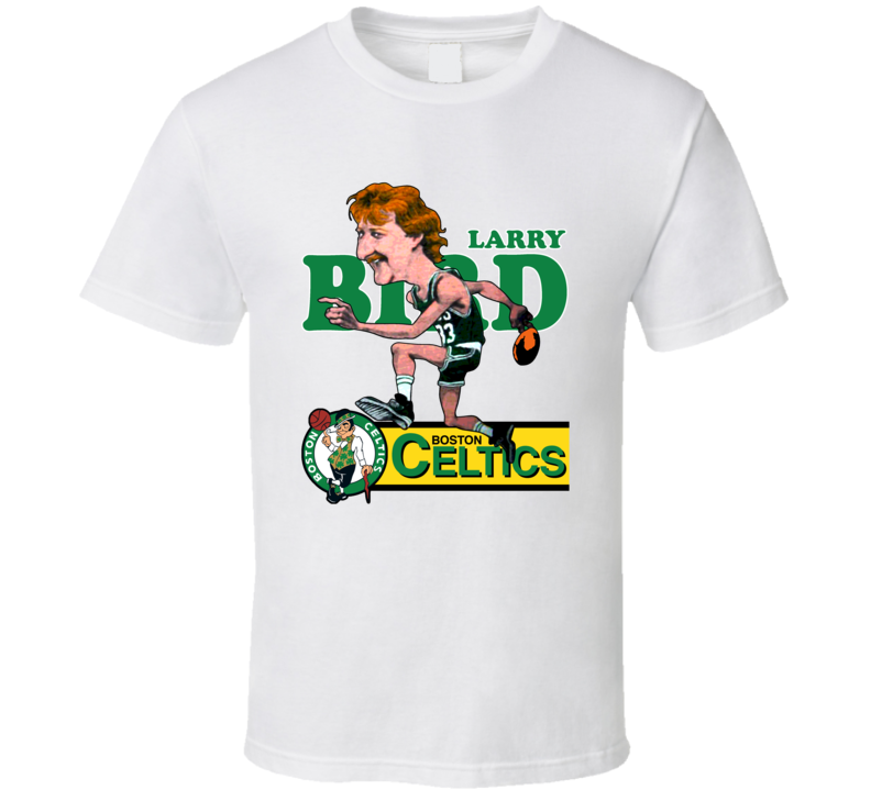 Larry Bird Vintage Caricature Boston Basketball T Shirt Larry Bird Vintage Caricature Boston Basketball T Shirt