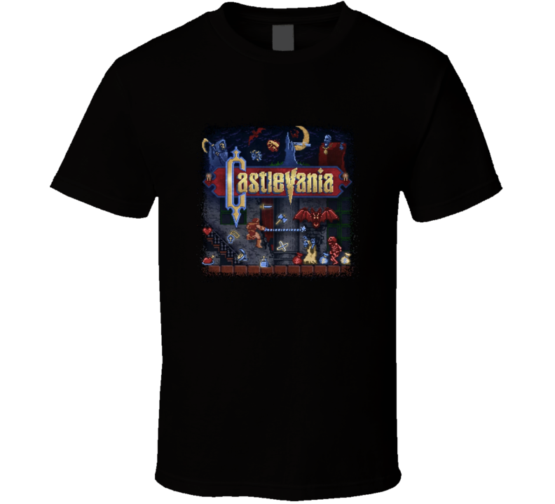 Castlevania Nes Retrovintage Vidreo Game T Shirt Castlevania Nes Retrovintage Vidreo Game T Shirt