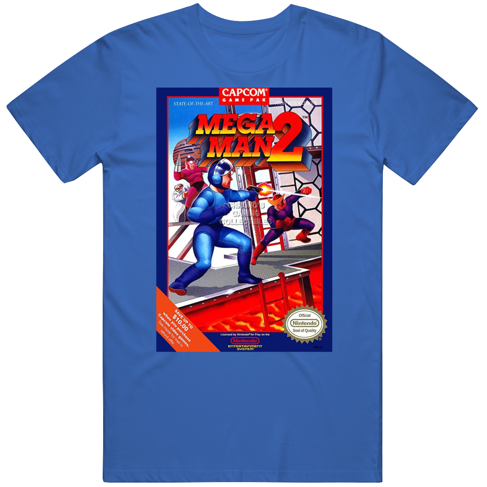 Mega Man 2 Nes Retro Video Game T Shirt Mega Man 2 Nes Retro Video Game T Shirt