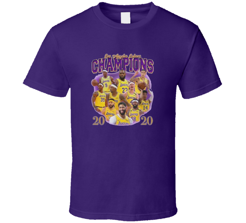 Los Angeles 2020 Champions Basketball Fan Purple T Shirt Los Angeles 2020 Champions Basketball Fan Purple T Shirt