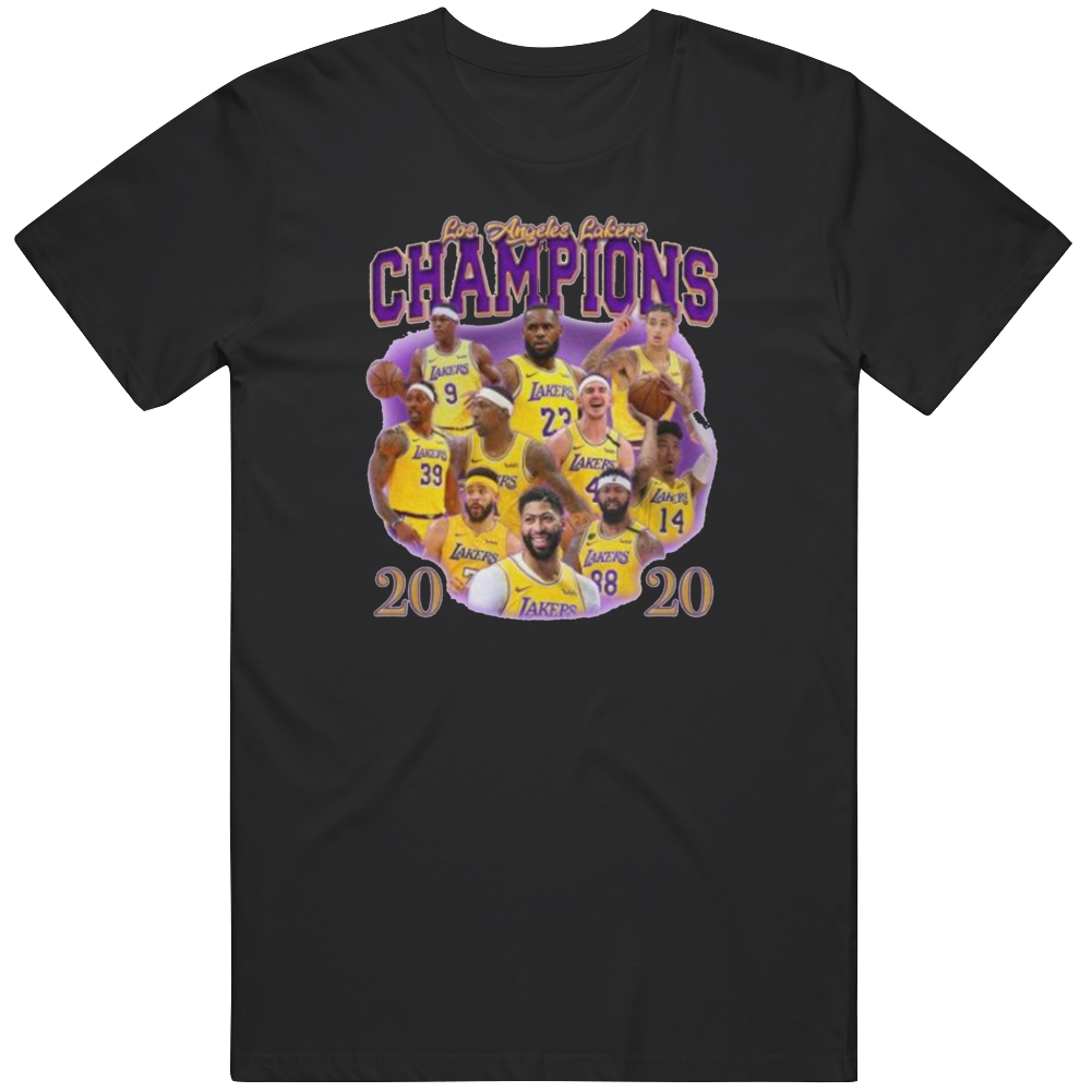 Los Angeles 2020 Champions Basketball Fan Black T Shirt Los Angeles 2020 Champions Basketball Fan Black T Shirt