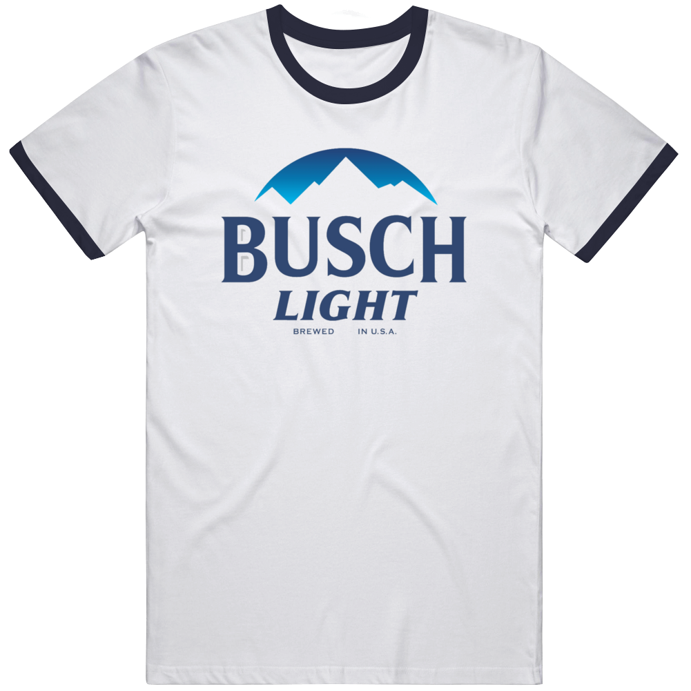 Busch Light American Beer Company Ringer T Shirt Busch Light American Beer Company Ringer T Shirt