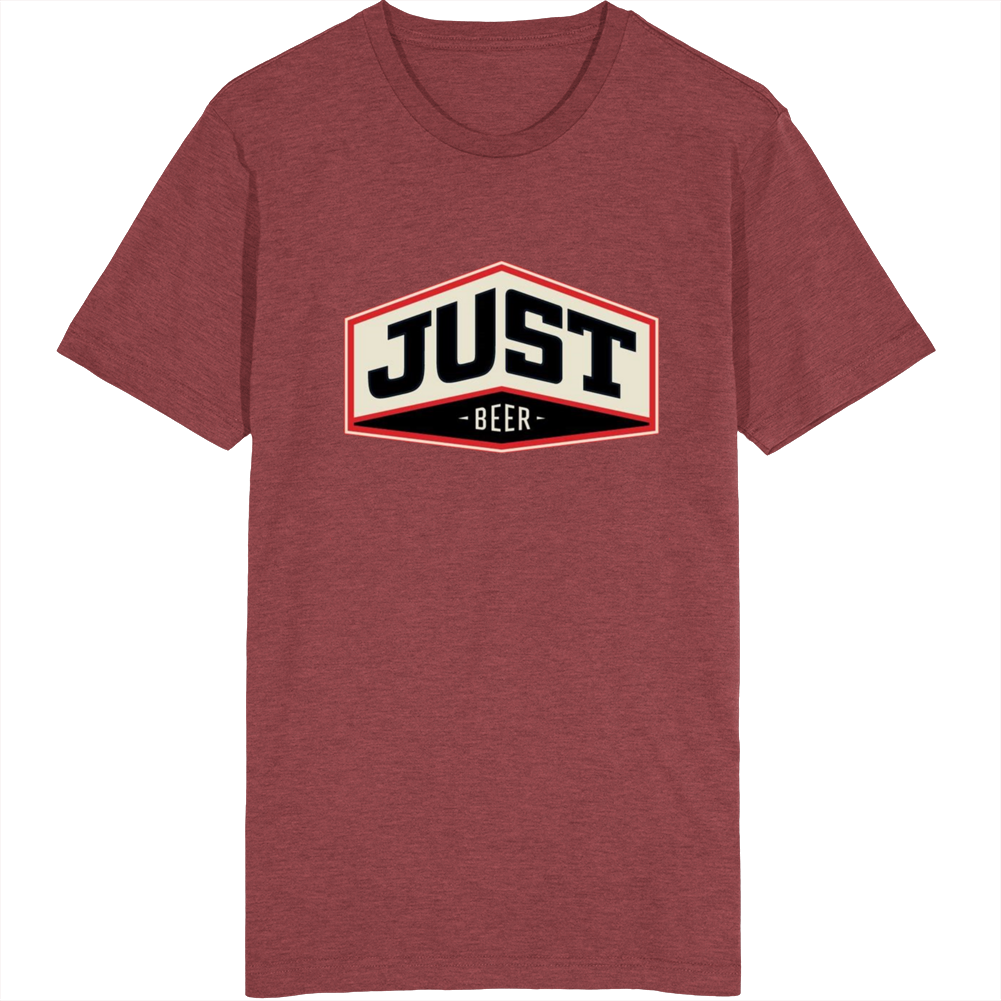 Just Beer Crimson Red Retro Vintage T Shirt