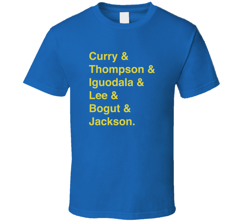 Golden State Curry Thompson Iguodala Lee Bogut Thompsn Basketball T Shirt Golden State Curry Thompson Iguodala Lee Bogut Thompsn Basketball T Shirt